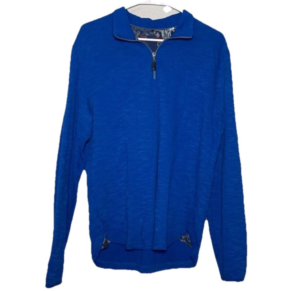 Robert Graham Pullover Men's Medium Blue 1/4 Zip Classic‎ Golf
